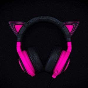 Razor Kraken Gaming Headset: LIMITED EDITION NEON with Detachable Razor Cat Ears